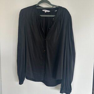 Veronica Beard Black Button Down Shirt
